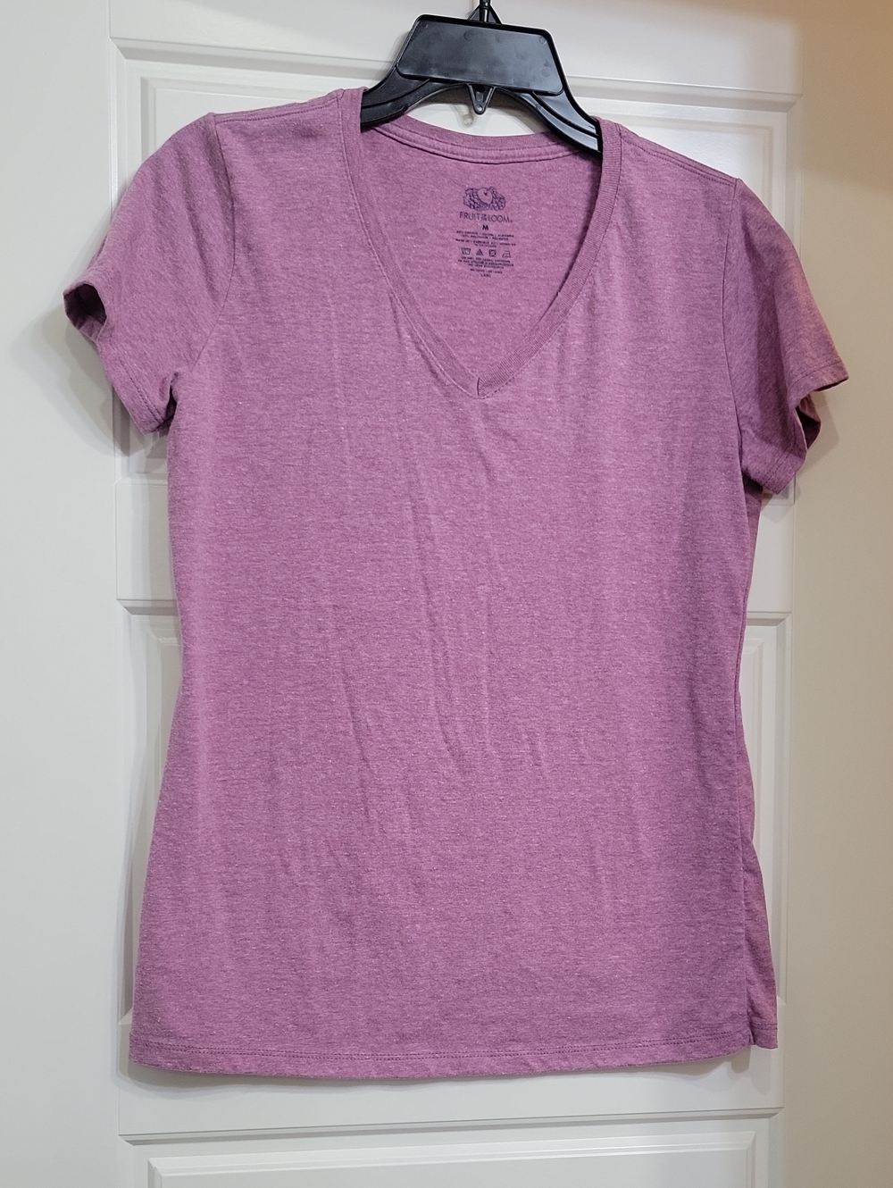 Fruit of the Loom Lavender V-Neck Short Sleeve Tee